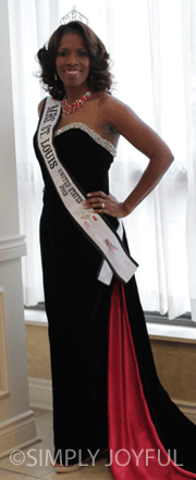Wauneen Rucker poses in her evening gown for the Mrs. Missouri pageant. (Provided photo)