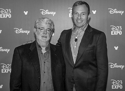 George Lucas with Bob Iger