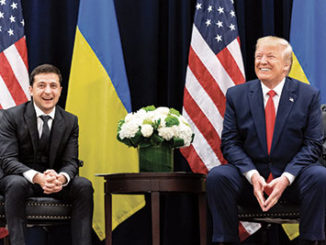 President Donald Trump participates in a bilateral meeting with Ukraine President Volodymyr Zalensky on Sept. 25 in New York City. (White House photo by Shealah Craighead)