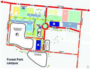 Map of STLCC-Forest Park campus